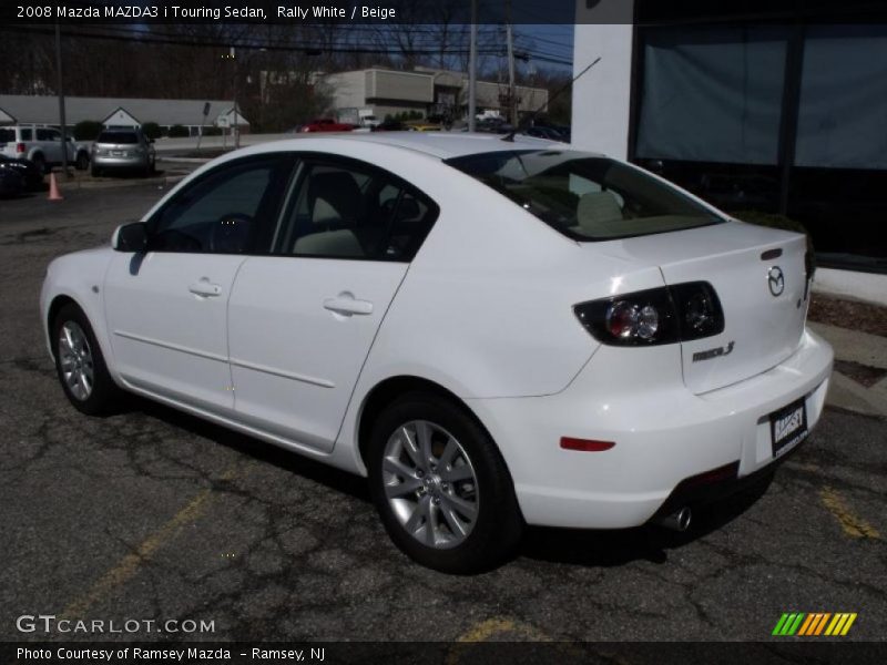 Rally White / Beige 2008 Mazda MAZDA3 i Touring Sedan