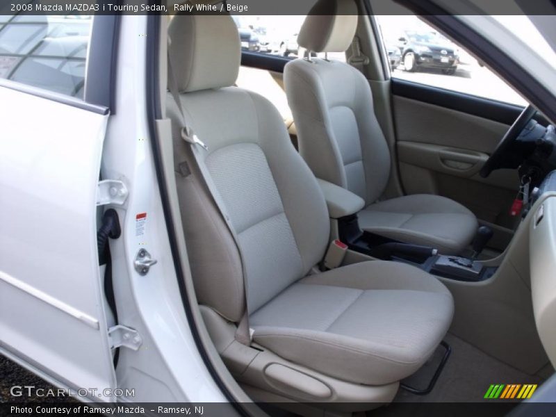 Rally White / Beige 2008 Mazda MAZDA3 i Touring Sedan