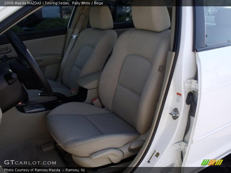 Rally White / Beige 2008 Mazda MAZDA3 i Touring Sedan
