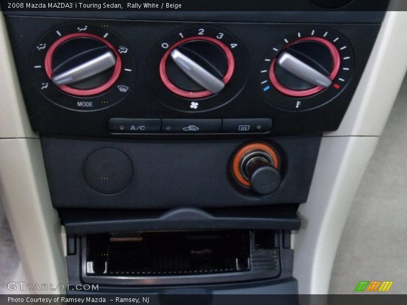 Rally White / Beige 2008 Mazda MAZDA3 i Touring Sedan