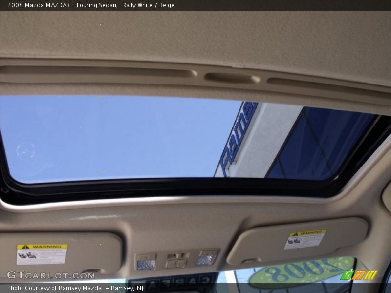 Rally White / Beige 2008 Mazda MAZDA3 i Touring Sedan