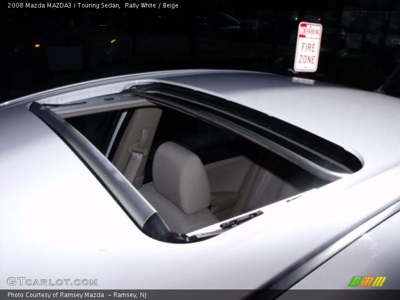 Rally White / Beige 2008 Mazda MAZDA3 i Touring Sedan
