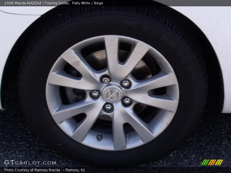 Rally White / Beige 2008 Mazda MAZDA3 i Touring Sedan