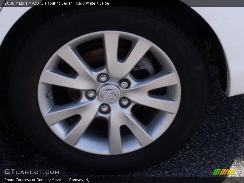 Rally White / Beige 2008 Mazda MAZDA3 i Touring Sedan