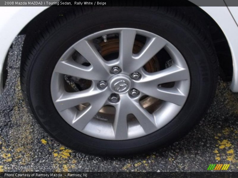 Rally White / Beige 2008 Mazda MAZDA3 i Touring Sedan