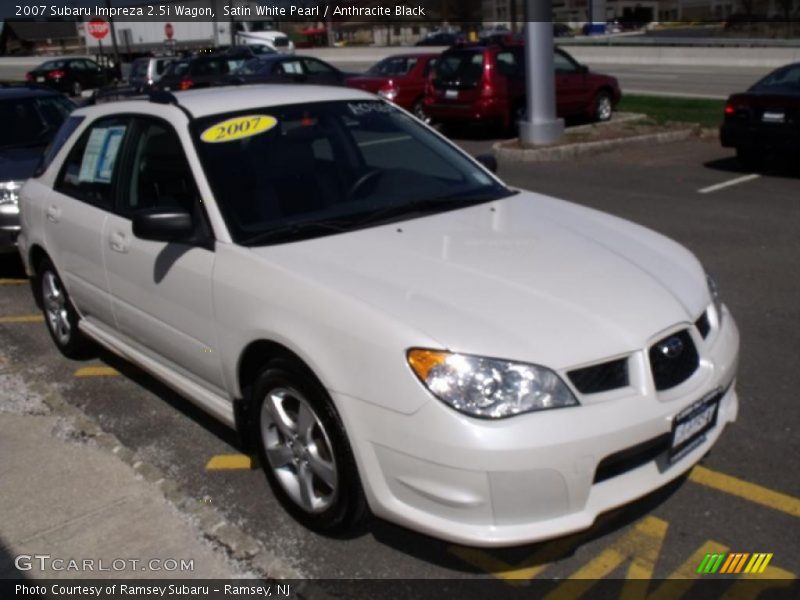Satin White Pearl / Anthracite Black 2007 Subaru Impreza 2.5i Wagon