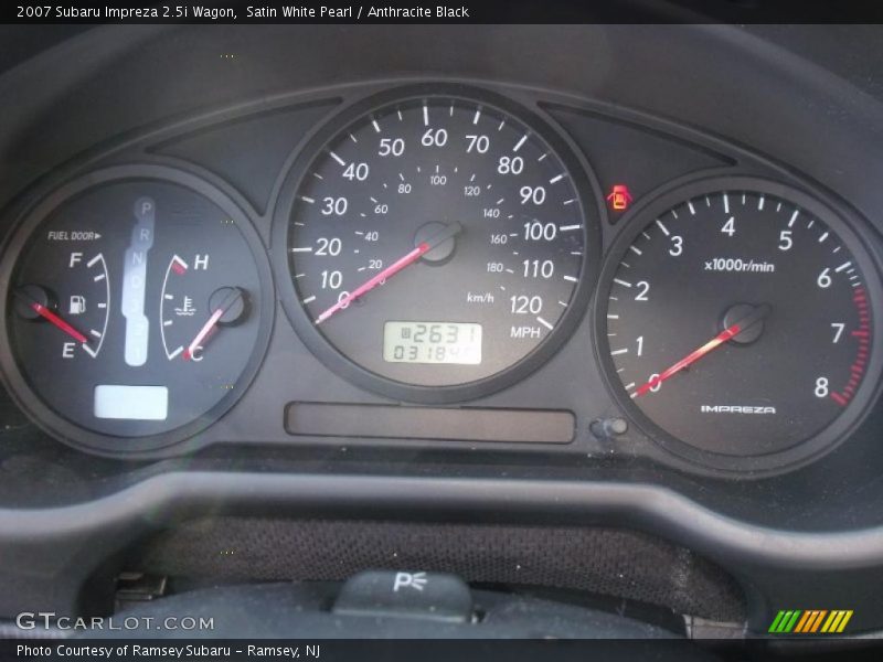 Satin White Pearl / Anthracite Black 2007 Subaru Impreza 2.5i Wagon
