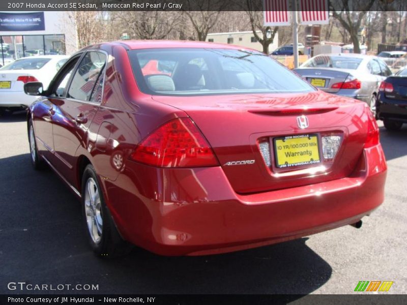 Moroccan Red Pearl / Gray 2007 Honda Accord SE Sedan