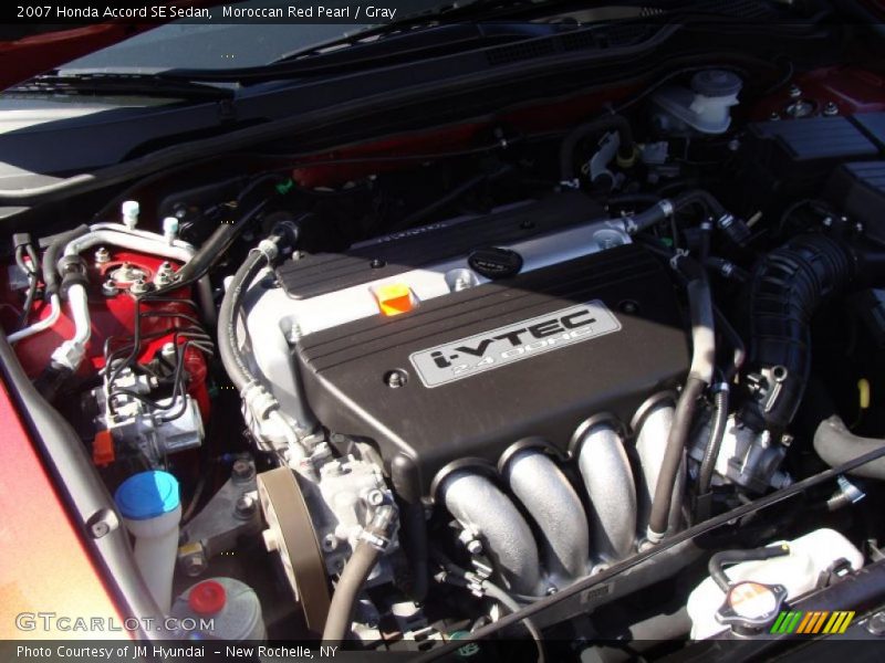 Moroccan Red Pearl / Gray 2007 Honda Accord SE Sedan