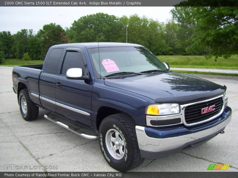 Indigo Blue Metallic / Graphite 2000 GMC Sierra 1500 SLT Extended Cab 4x4