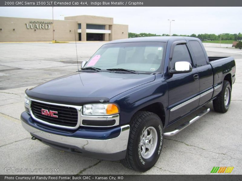 Indigo Blue Metallic / Graphite 2000 GMC Sierra 1500 SLT Extended Cab 4x4