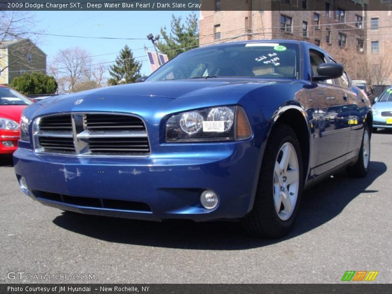 Deep Water Blue Pearl / Dark Slate Gray 2009 Dodge Charger SXT