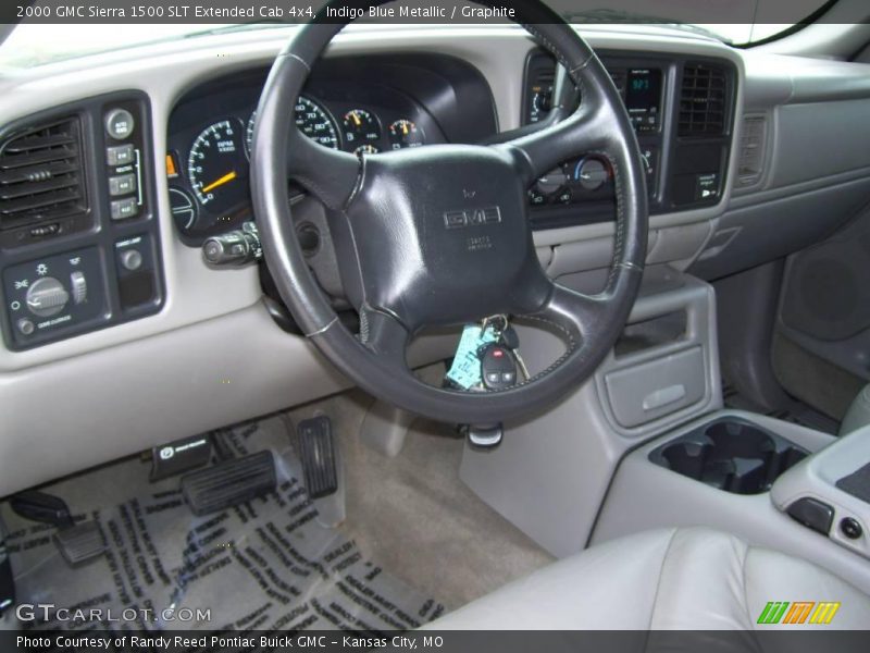 Indigo Blue Metallic / Graphite 2000 GMC Sierra 1500 SLT Extended Cab 4x4
