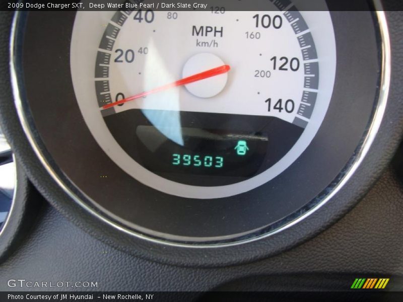 Deep Water Blue Pearl / Dark Slate Gray 2009 Dodge Charger SXT