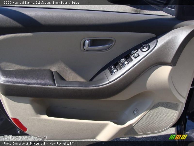 Black Pearl / Beige 2009 Hyundai Elantra GLS Sedan