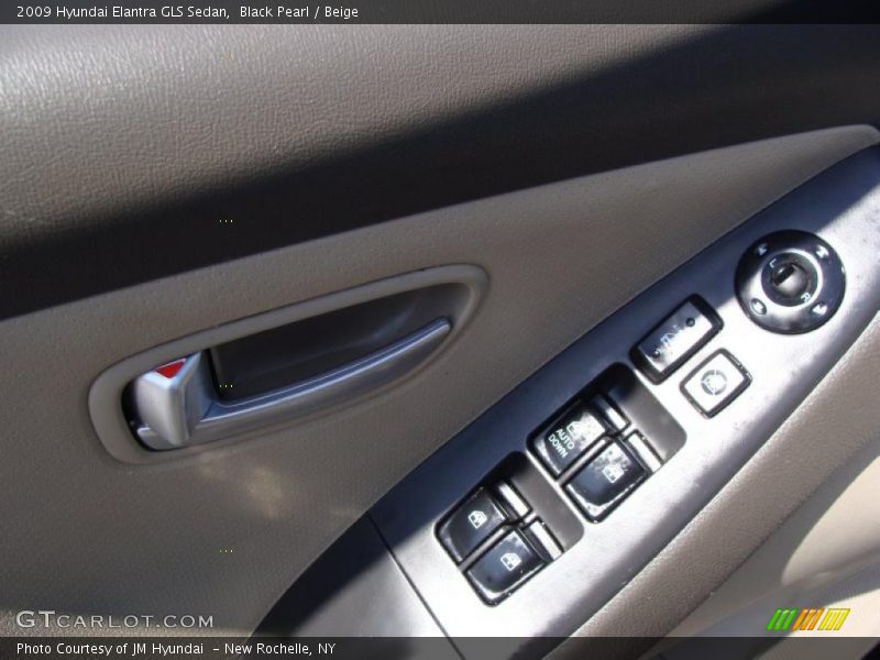 Black Pearl / Beige 2009 Hyundai Elantra GLS Sedan