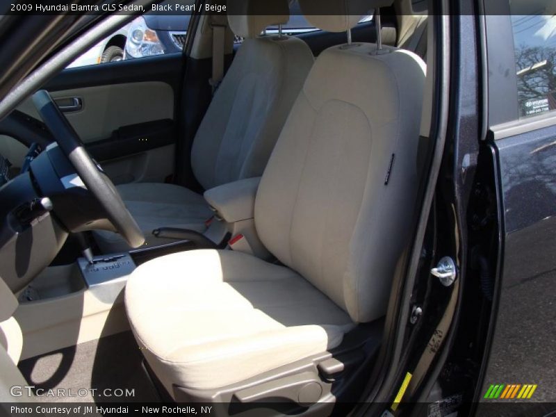 Black Pearl / Beige 2009 Hyundai Elantra GLS Sedan