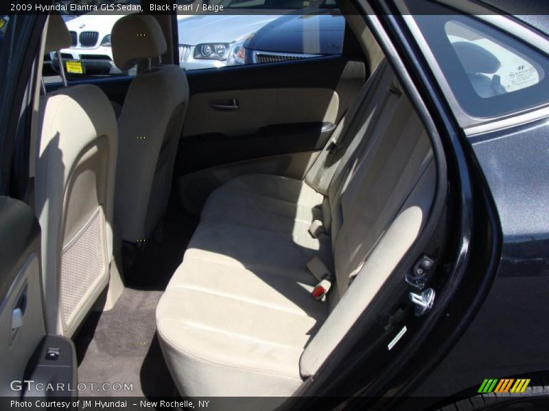 Black Pearl / Beige 2009 Hyundai Elantra GLS Sedan