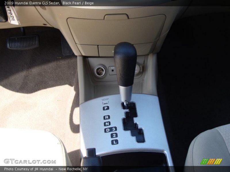 Black Pearl / Beige 2009 Hyundai Elantra GLS Sedan