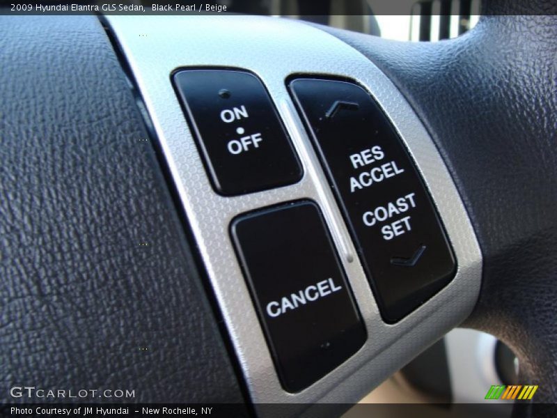 Black Pearl / Beige 2009 Hyundai Elantra GLS Sedan