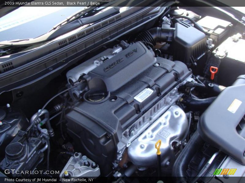 Black Pearl / Beige 2009 Hyundai Elantra GLS Sedan