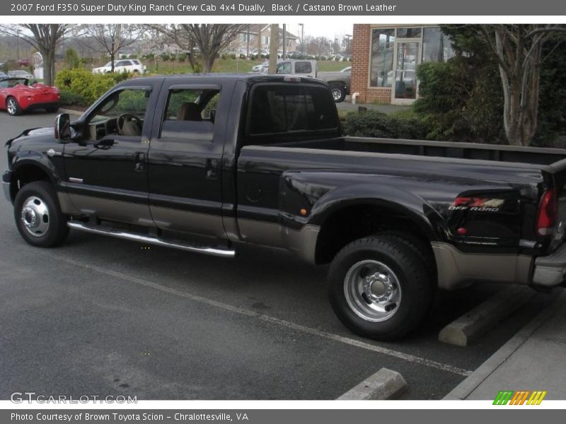 Black / Castano Brown Leather 2007 Ford F350 Super Duty King Ranch Crew Cab 4x4 Dually