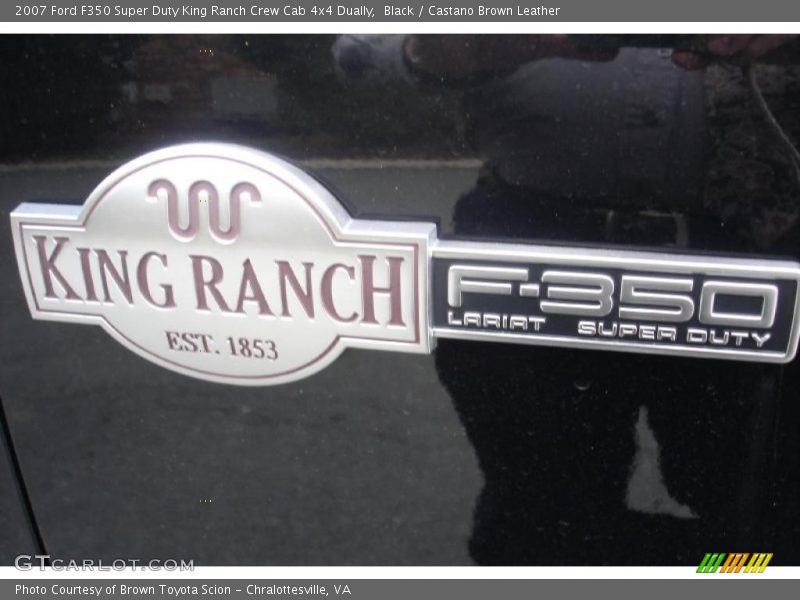 Black / Castano Brown Leather 2007 Ford F350 Super Duty King Ranch Crew Cab 4x4 Dually