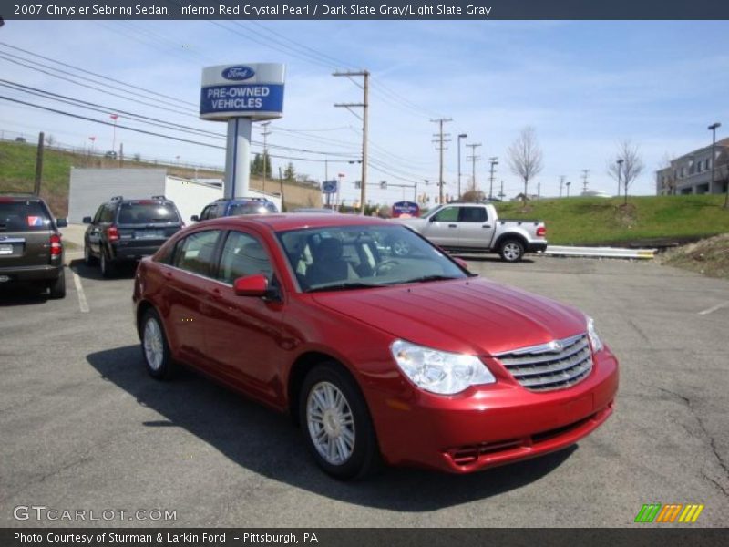 Inferno Red Crystal Pearl / Dark Slate Gray/Light Slate Gray 2007 Chrysler Sebring Sedan