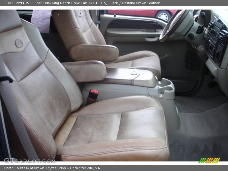 Black / Castano Brown Leather 2007 Ford F350 Super Duty King Ranch Crew Cab 4x4 Dually