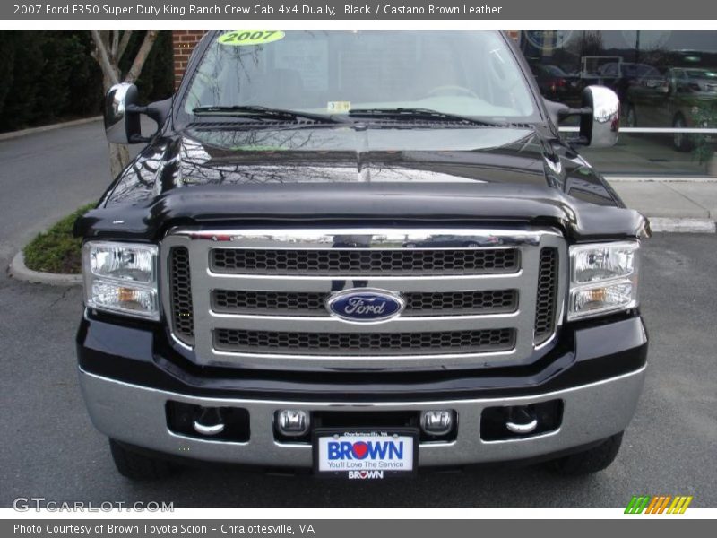 Black / Castano Brown Leather 2007 Ford F350 Super Duty King Ranch Crew Cab 4x4 Dually
