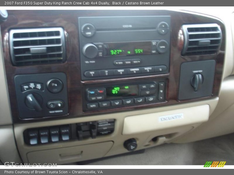 Black / Castano Brown Leather 2007 Ford F350 Super Duty King Ranch Crew Cab 4x4 Dually