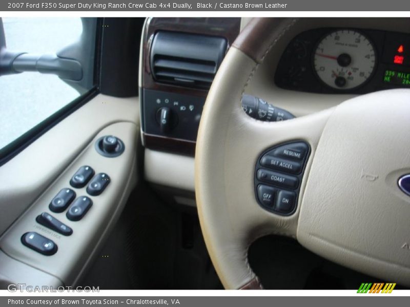 Black / Castano Brown Leather 2007 Ford F350 Super Duty King Ranch Crew Cab 4x4 Dually