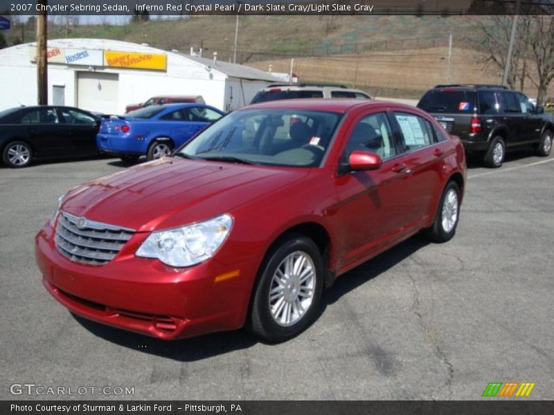 Inferno Red Crystal Pearl / Dark Slate Gray/Light Slate Gray 2007 Chrysler Sebring Sedan