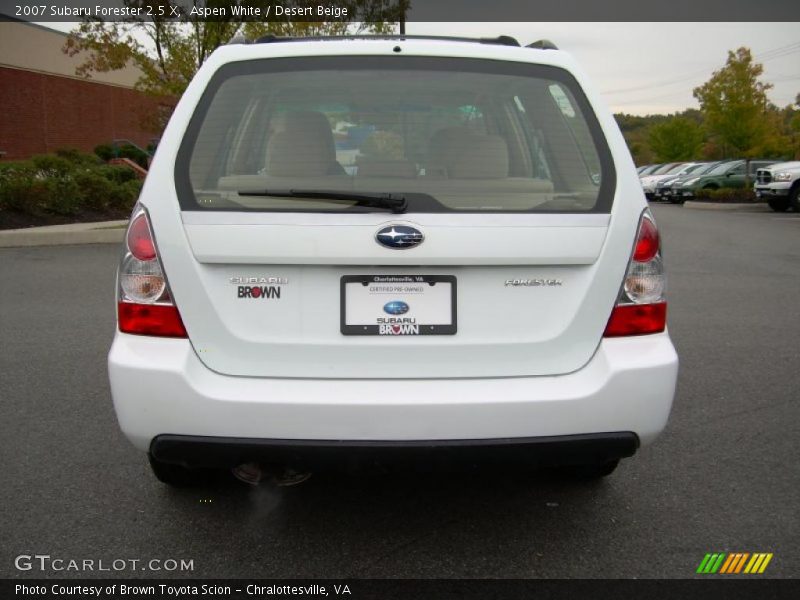 Aspen White / Desert Beige 2007 Subaru Forester 2.5 X