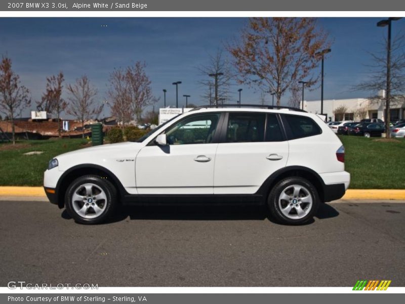 Alpine White / Sand Beige 2007 BMW X3 3.0si