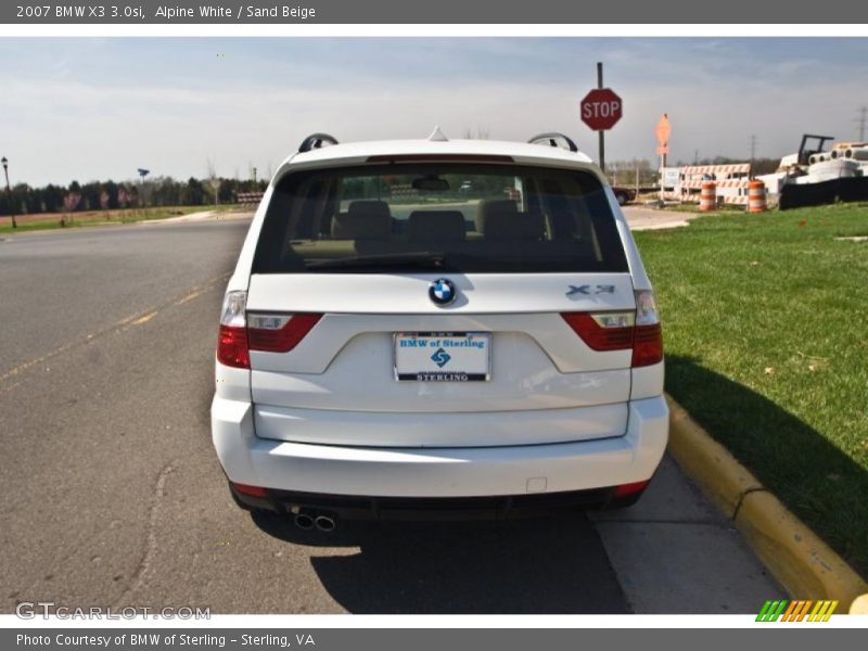 Alpine White / Sand Beige 2007 BMW X3 3.0si