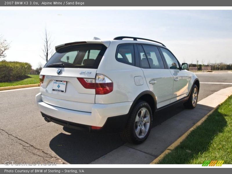 Alpine White / Sand Beige 2007 BMW X3 3.0si