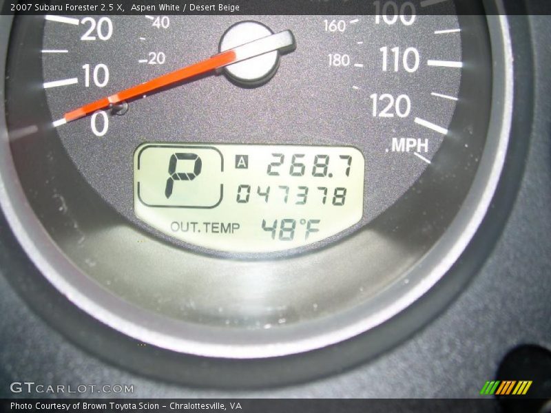 Aspen White / Desert Beige 2007 Subaru Forester 2.5 X