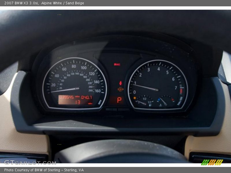 Alpine White / Sand Beige 2007 BMW X3 3.0si