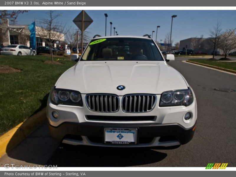 Alpine White / Sand Beige 2007 BMW X3 3.0si
