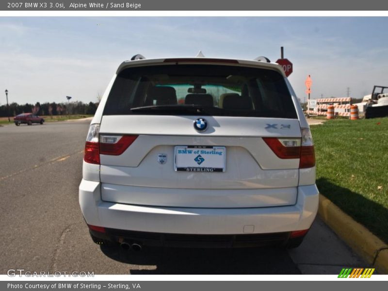 Alpine White / Sand Beige 2007 BMW X3 3.0si