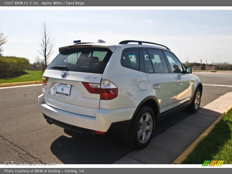 Alpine White / Sand Beige 2007 BMW X3 3.0si