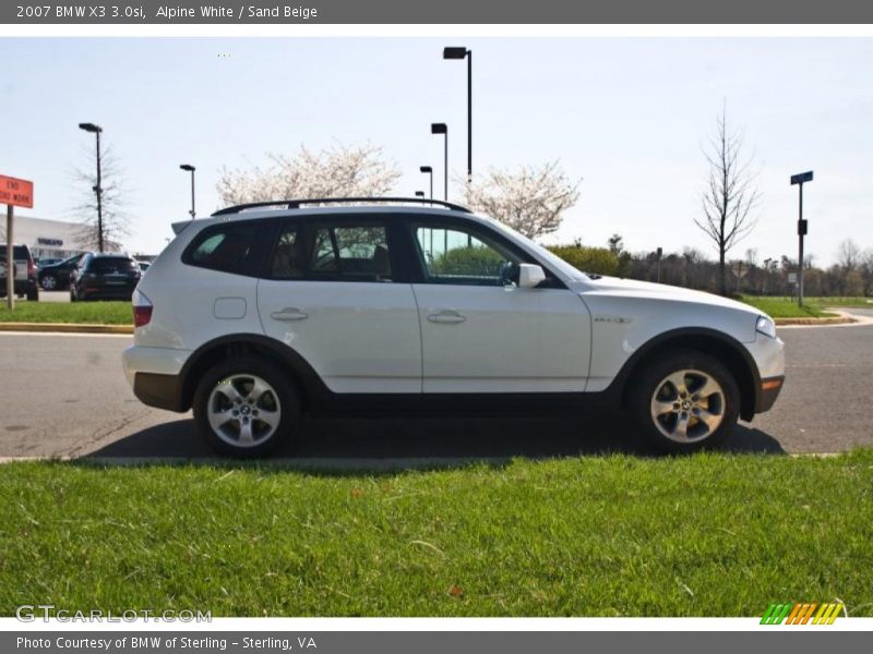 Alpine White / Sand Beige 2007 BMW X3 3.0si