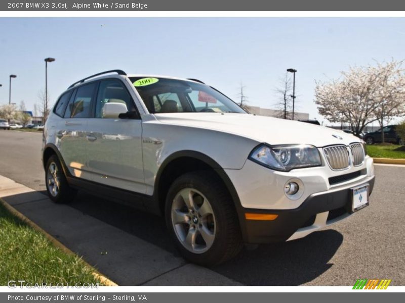 Alpine White / Sand Beige 2007 BMW X3 3.0si