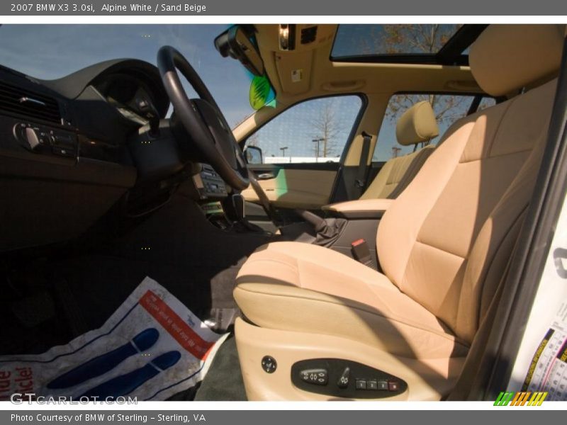 Alpine White / Sand Beige 2007 BMW X3 3.0si