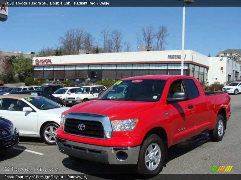 Radiant Red / Beige 2008 Toyota Tundra SR5 Double Cab