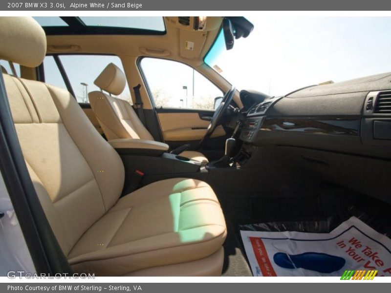Alpine White / Sand Beige 2007 BMW X3 3.0si