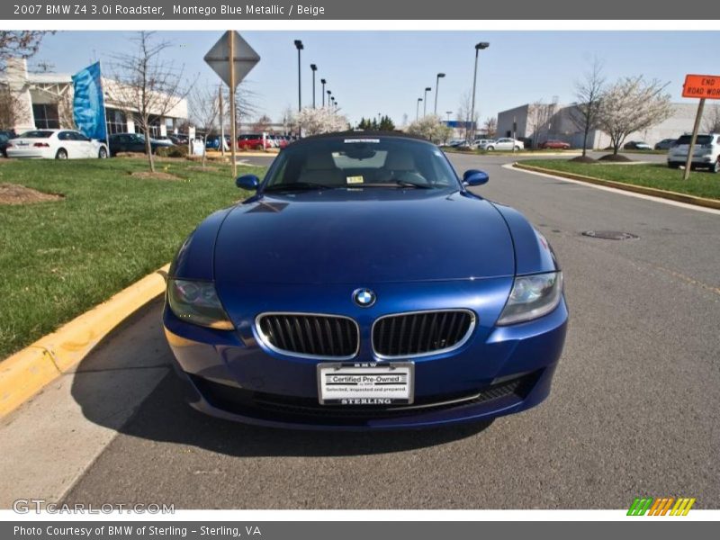 Montego Blue Metallic / Beige 2007 BMW Z4 3.0i Roadster