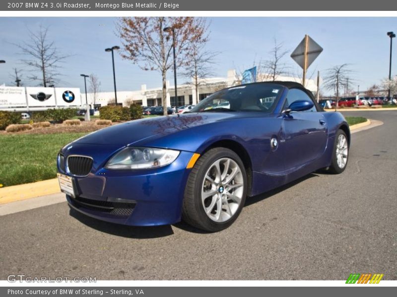 Montego Blue Metallic / Beige 2007 BMW Z4 3.0i Roadster