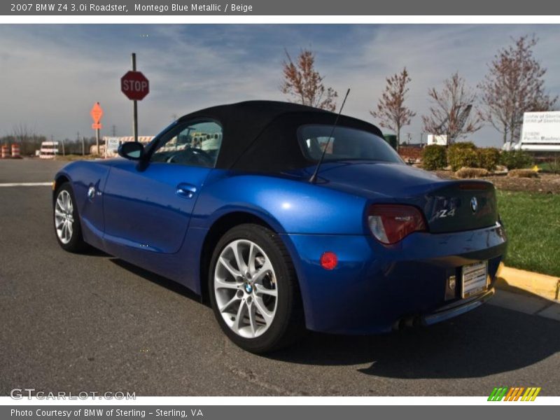 Montego Blue Metallic / Beige 2007 BMW Z4 3.0i Roadster